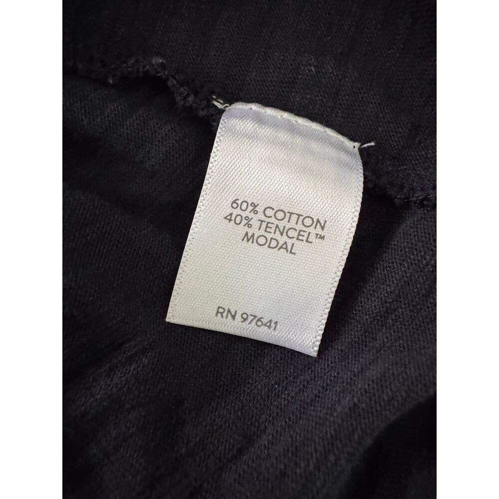 J. Jill Womens Small Navy Blue Square Neck 3/4 Sleeve Top Cotton Tencell Modal - Picture 6 of 10